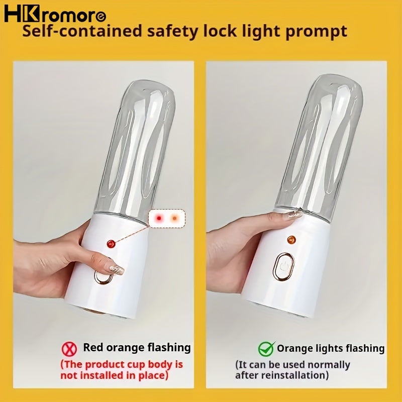 Портативный двойной стакан-миксер 450 мл, перезаряжаемый через USB, пищевой пластик PP для дома и путешествий