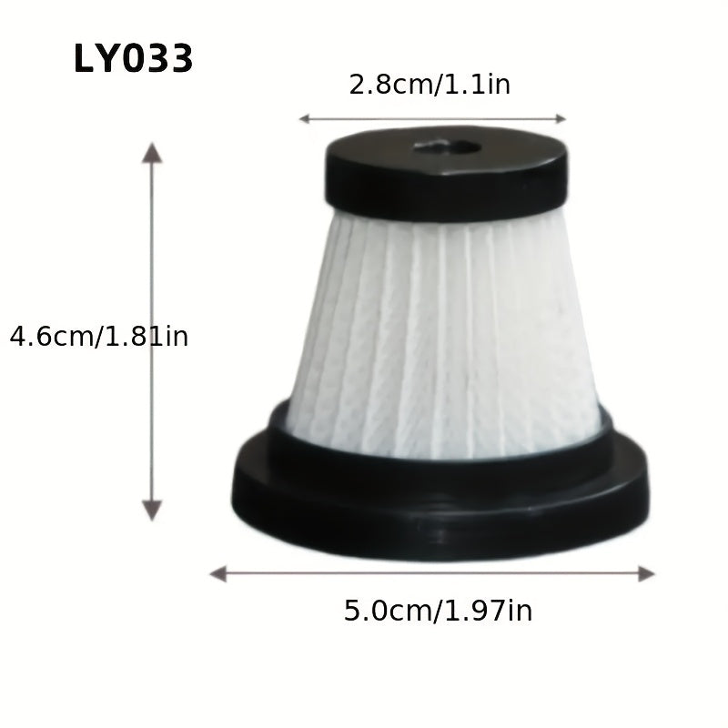 6-Pack Washable HEPA PVC Vacuum Filters for Car and Mite Removal