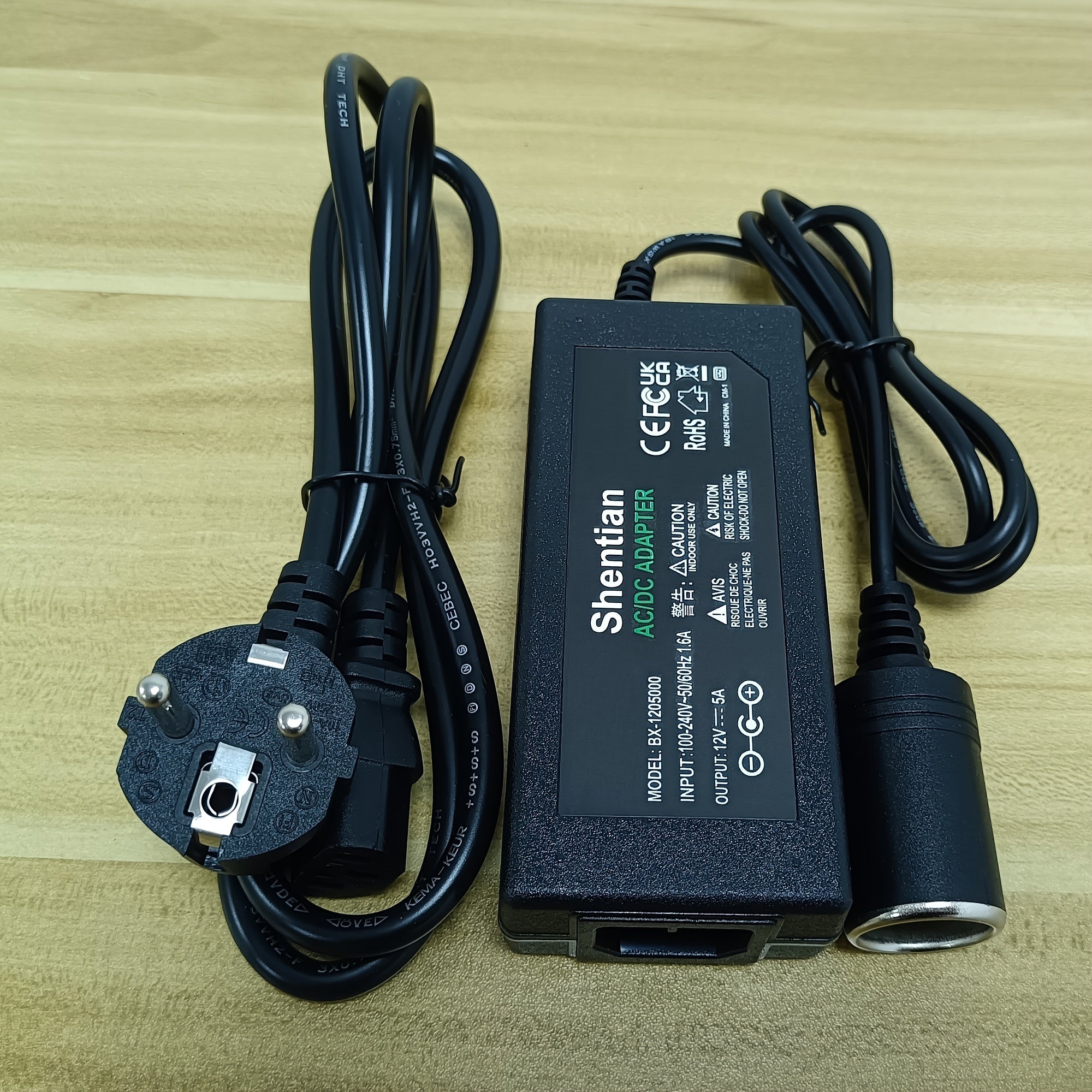 European Standard Power Adapter 12V 5A AC to DC Converter for Car and Household Devices