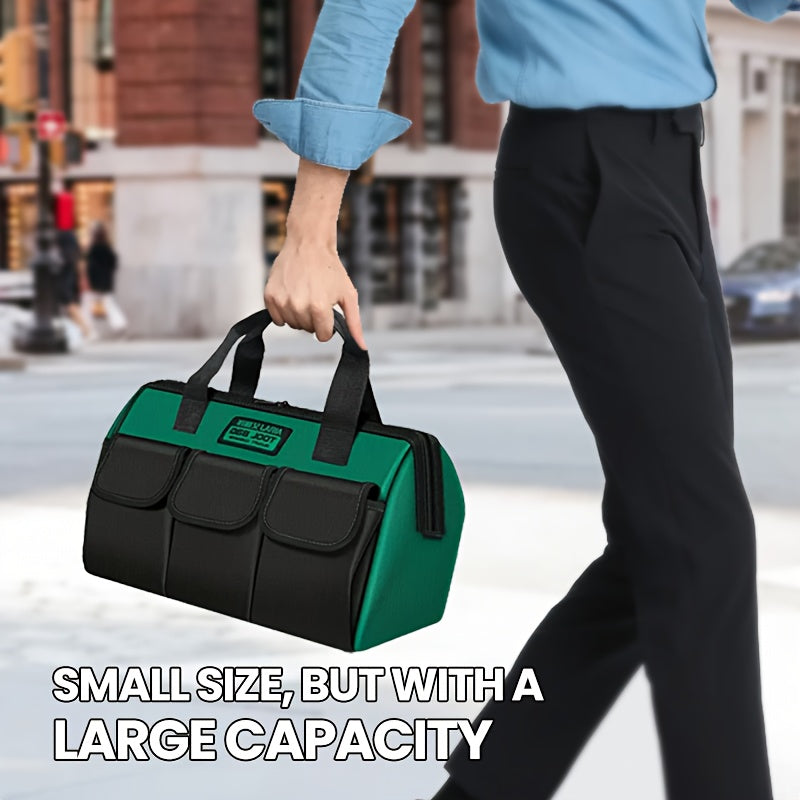 Oxford Tool Bag Waterproof 33cm Green for Electricians and Woodworking