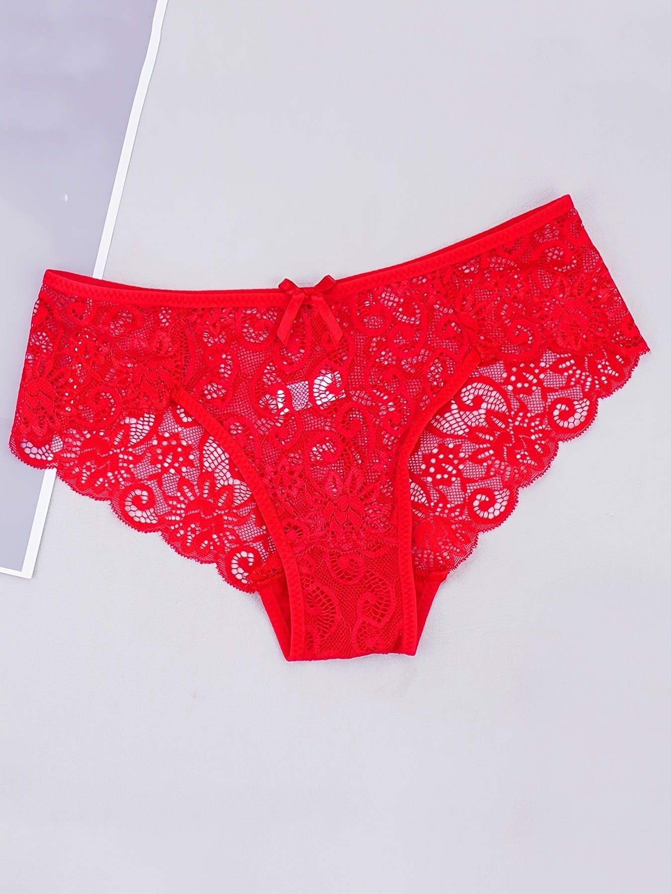 Women’s Lace Mid Waist Panties 5-Pack Comfortable Underwear