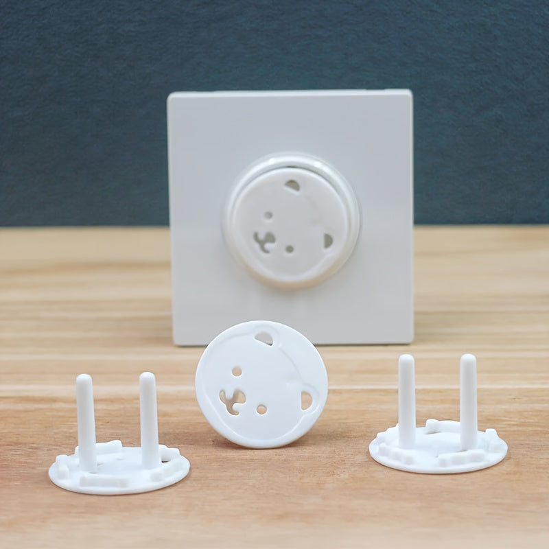 Childproof Outlet Covers Thick Round Head 5 or 10 Pack Plastic Safety Plug Protectors