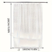 Pebble Pattern Waterproof Vinyl Shower Curtain 179.83cm x 179.83cm