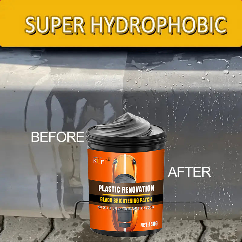 Black Rubber Restorer and Brightener for Tires and Plastics 150g