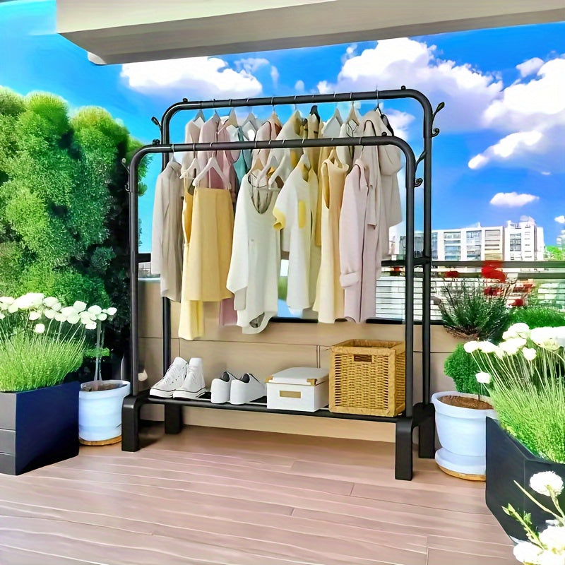 Stainless Steel Multi-Functional Clothes Drying Rack for Bedroom Dorm Space-Saving