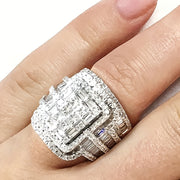 Vintage Style Luxury Rings with Zirconia Stones for Men and Women