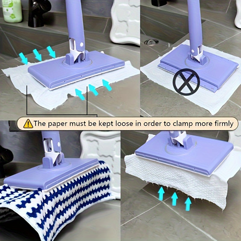 5-Piece Magic Mop and Cloth Set, Handheld Mini Plastic Mop for Cleaning