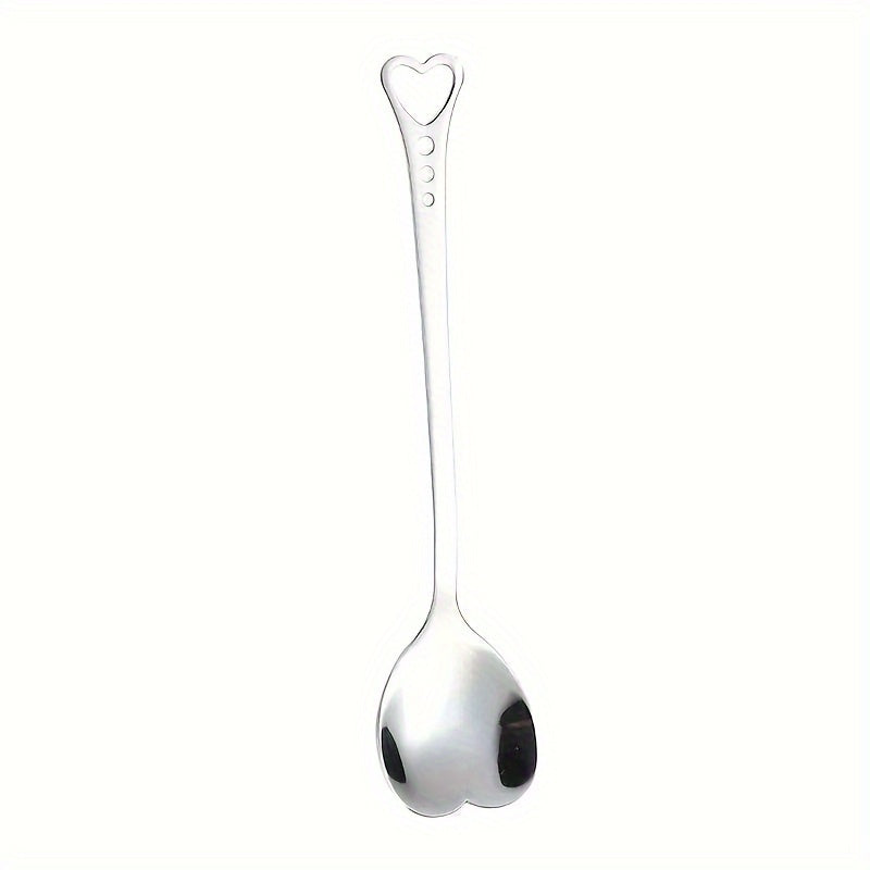 Stainless Steel Heart-Shaped Spoon for Coffee Tea Desserts Gift