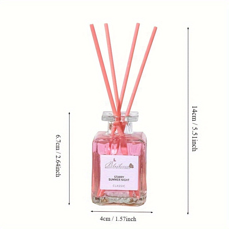 50mL Lavender Reed Diffuser in Glass Bottle for Home Office Decor