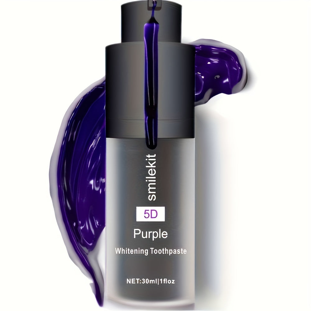 Pasta de dientes morada con blanqueamiento y aliento fresco 30ml limpieza profunda