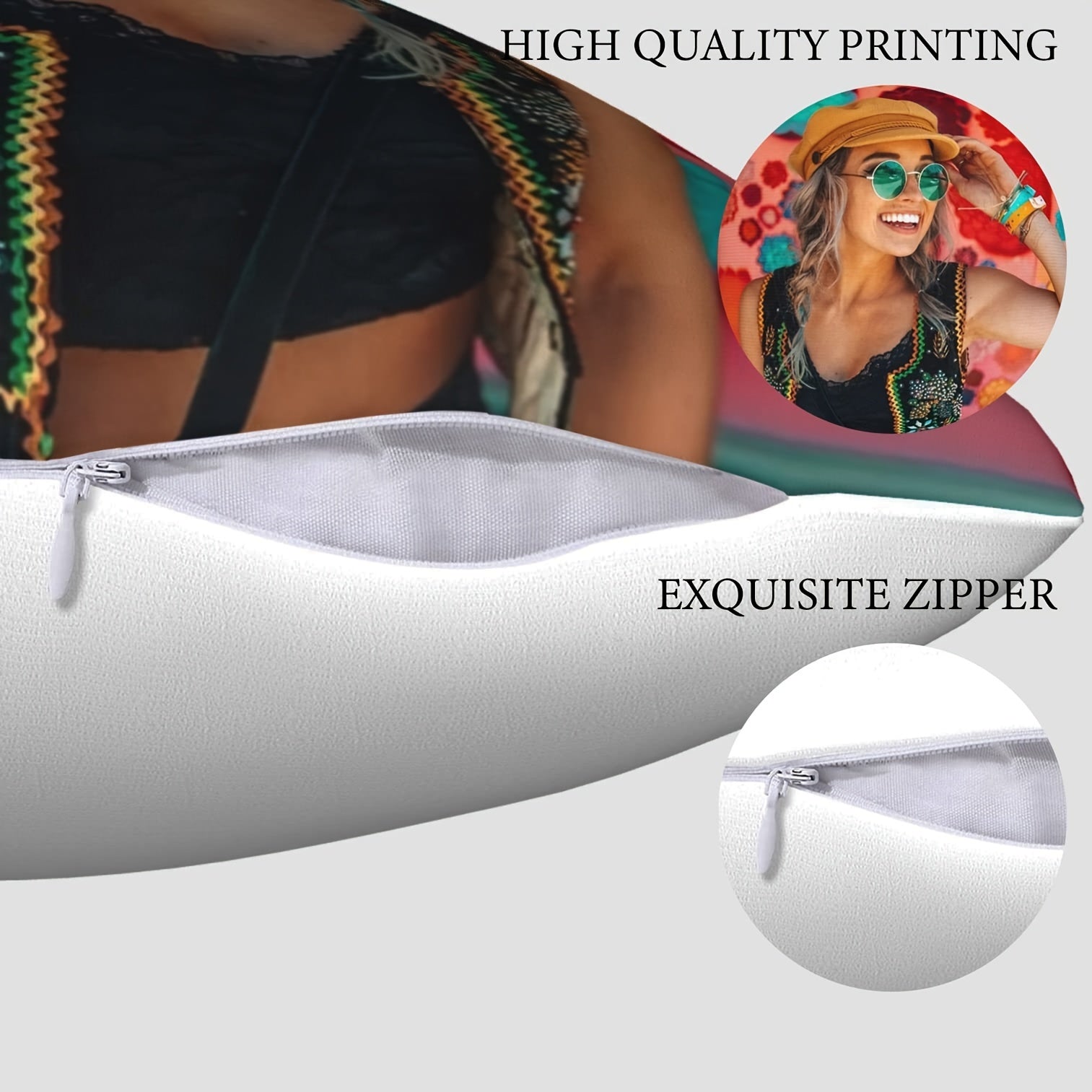 Personalized Photo Body Pillowcase for Special Occasions 20x54 Inches Double-Sided Printing