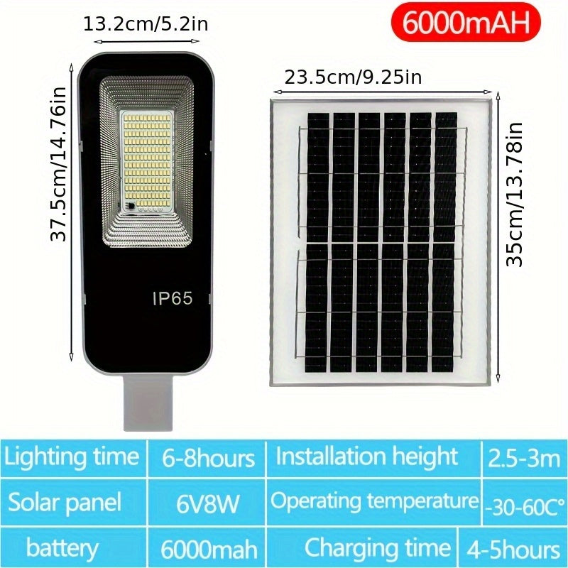 Farola solar LED con control remoto para exteriores, jardín, patio, pared, garaje