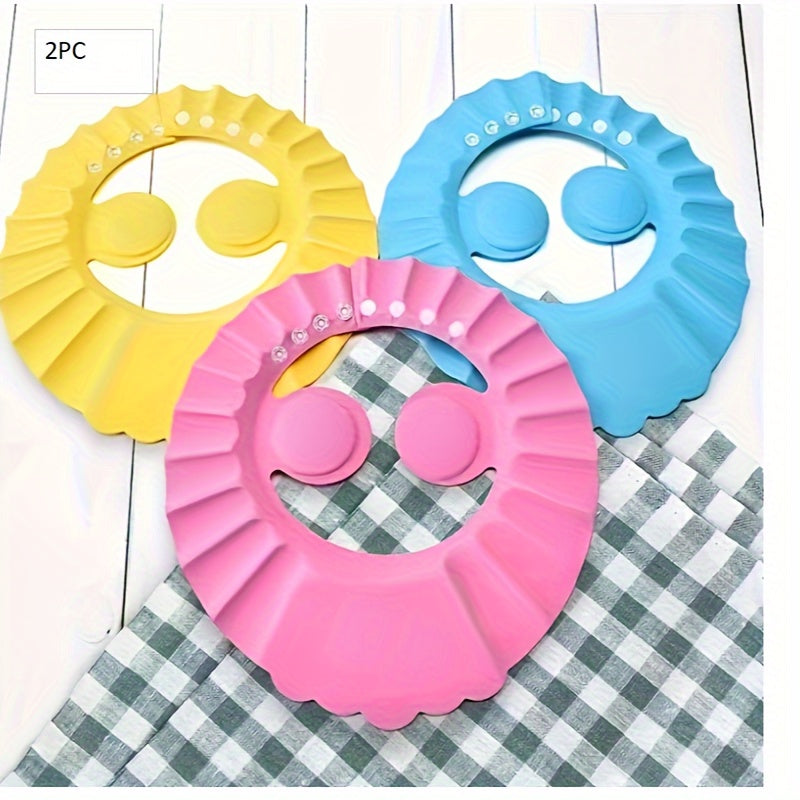 Gorro de ducha para bebé ajustable e impermeable, reutilizable, protección para el cabello de poliuretano PU