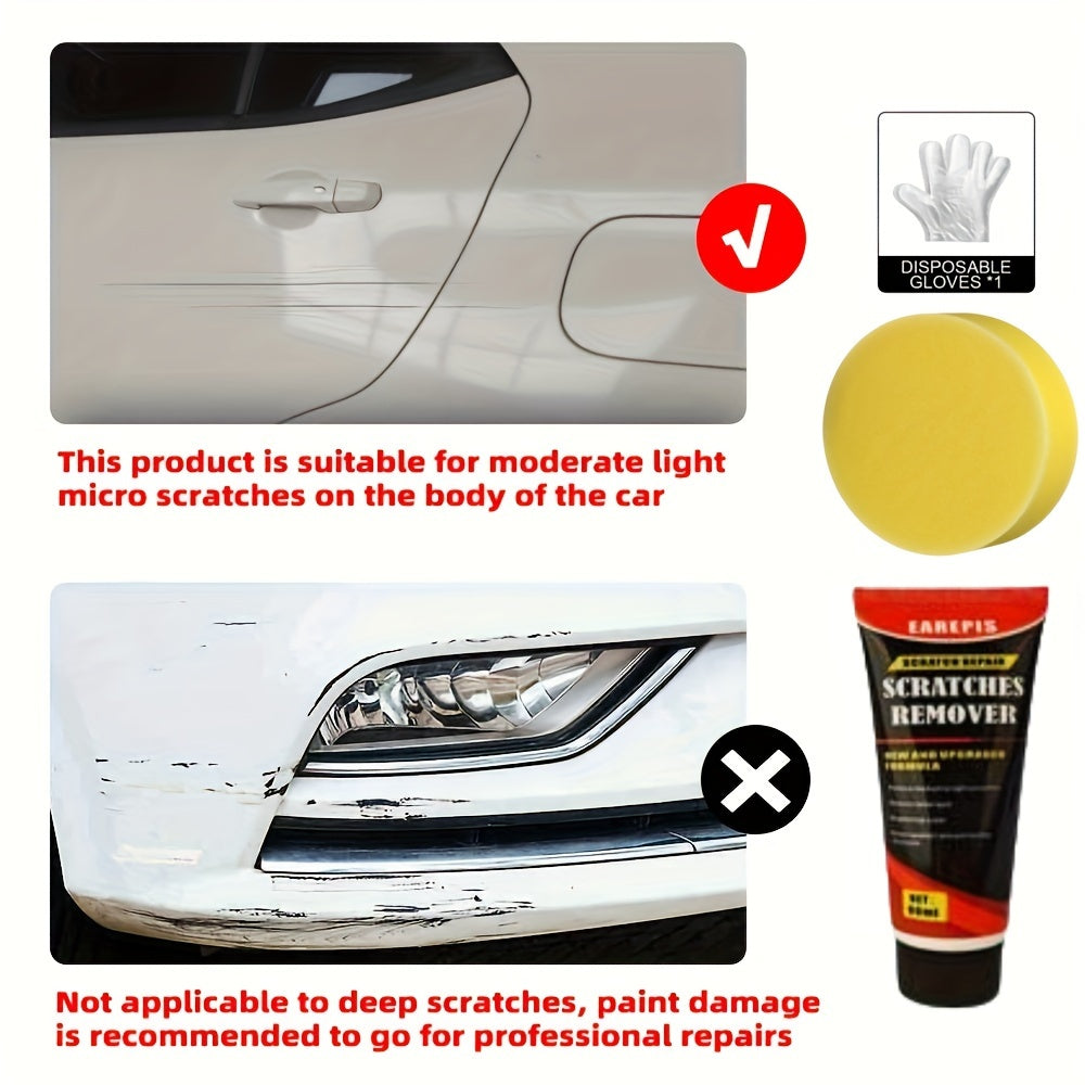 Car Scratch Repair Kit with Wax for Polishing and Restoring Shine