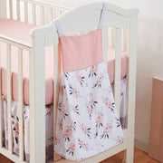 Baby Bedding Set 4-Piece Soft Cotton Crib Bedding with Blanket Sheets Skirt and Diaper Stacker for Boys and Girls
