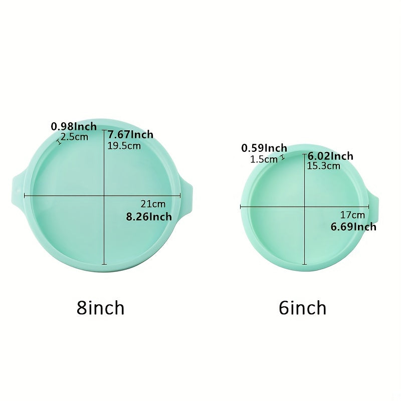 Set of 4 Silicone Cake Molds Round Non-Stick Baking Tools for Cakes and Pastries