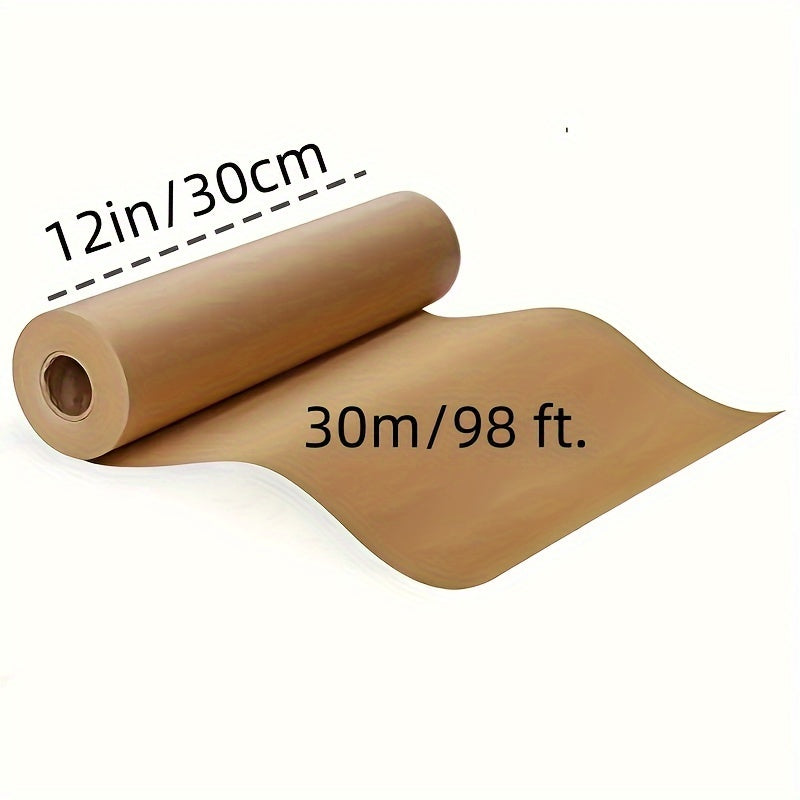 Bir unbleached pishirish qog'ozi rulosi (30.48cm) ko'p maqsadli oshxona uchun.