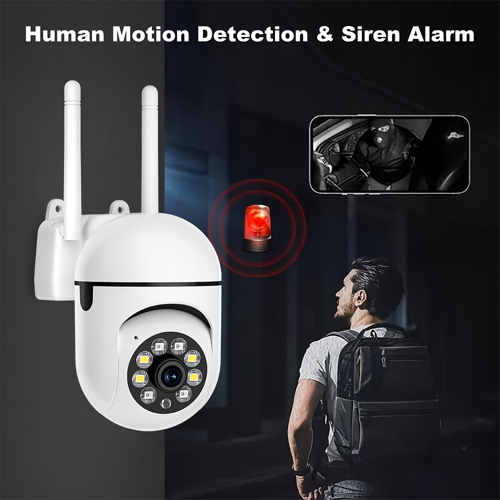 Dual-View White Security Cameras 2MP FHD 1080P Surveillance for Monitoring
