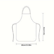 Golden Letter Printed Oil-Proof Kitchen Apron for Home Cooking