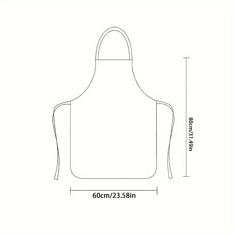 Golden Letter Printed Oil-Proof Kitchen Apron for Home Cooking