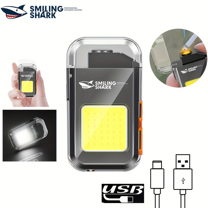 LED Flashlight and Lighter Combo USB Type-C 350-500 Lumens Camping Work Light