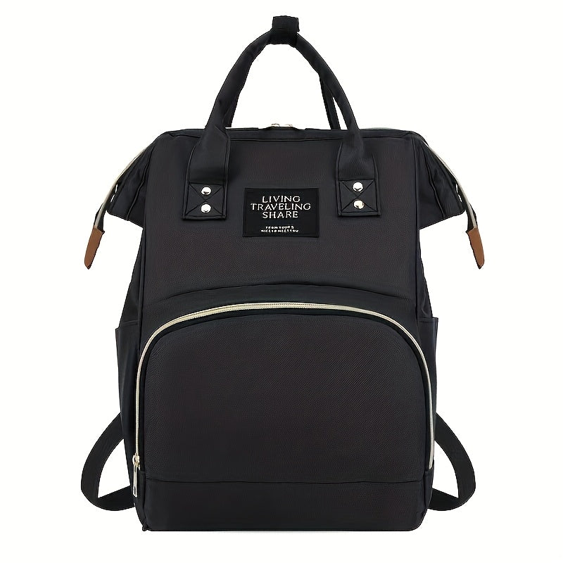 Ayollar uchun qora Oxford matodan tayyorlangan choyshab sumka, engil, keng va ko‘p funksiyali ryukzak