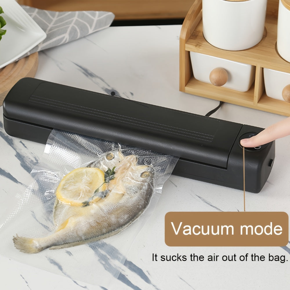 Electric 2-in-1 Vacuum Sealer Food Preservation Machine for Home Use Compact