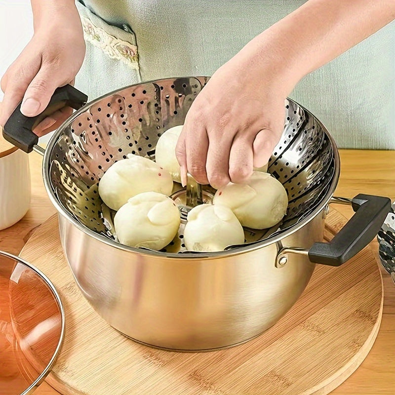 Ko‘p funksiyali zanglamaydigan po‘latdan tayyorlangan bug‘doyli qozon uchun kengaytiriladigan va yig‘iladigan oshxona asbobi