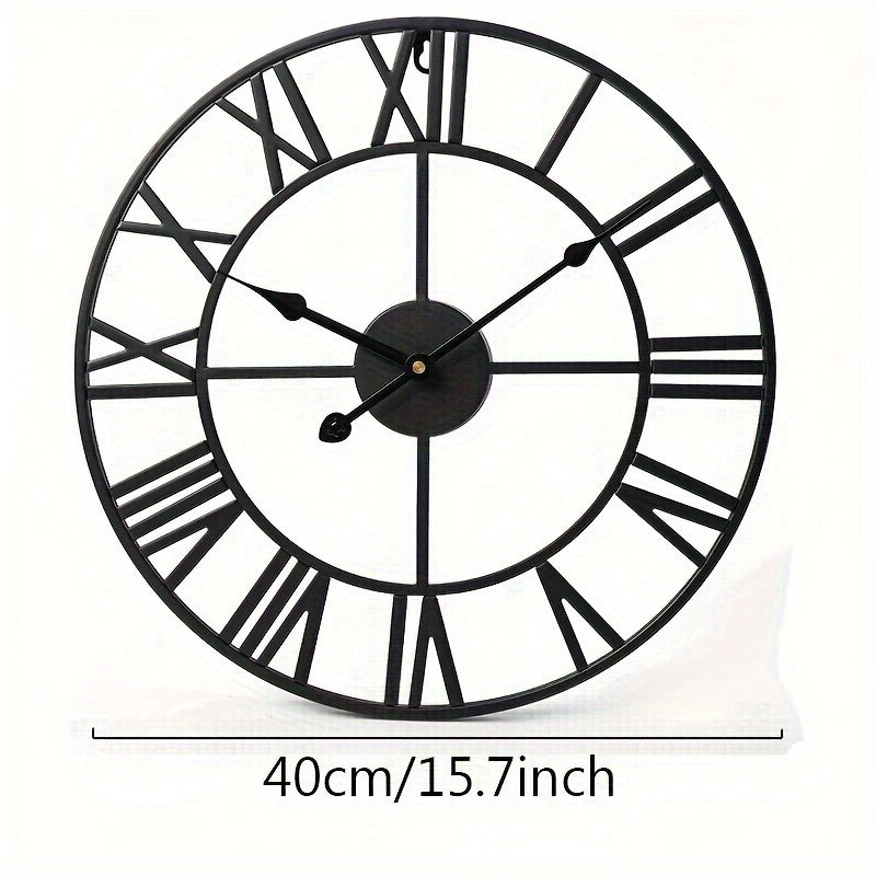 Reloj de pared de arte en hierro para decoración de sala de estar Navidad Halloween Acción de Gracias