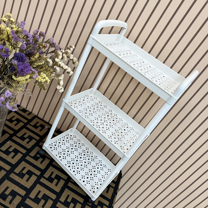 Rolling Storage Cart with Wheels for Kitchen Bathroom Living Room Organization