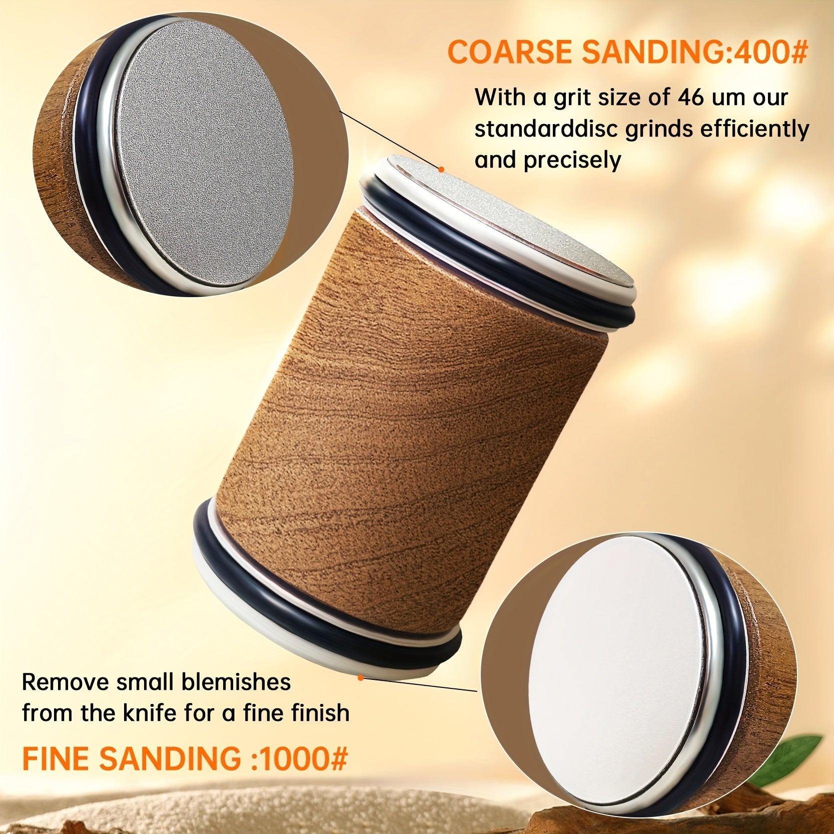 1-Piece Rolling Knife Sharpener Kit for Home Kitchen and Restaurant Use