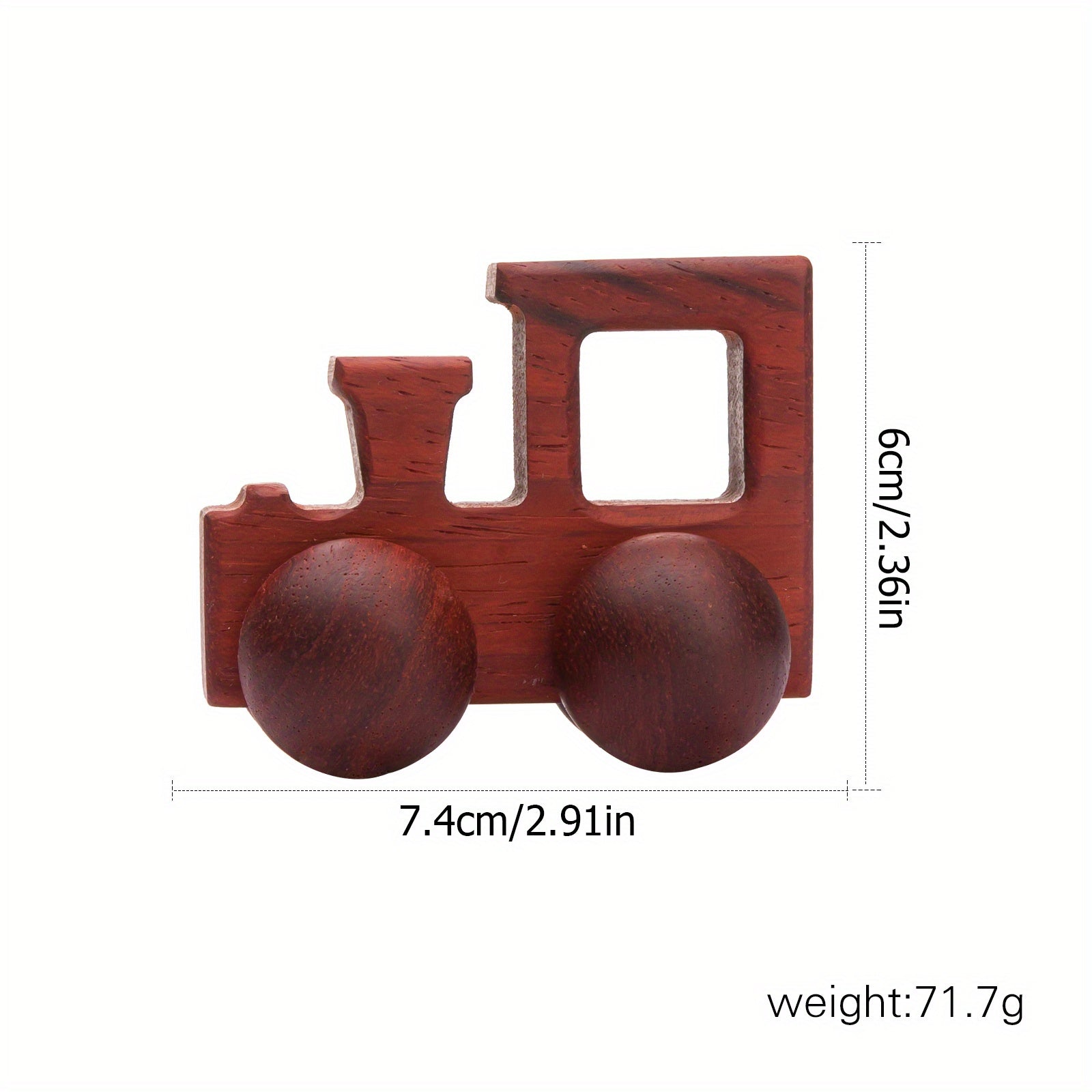 Children's Wooden Toy Car Made from Maple Mahogany and Black Walnut for Ages 3 and Up