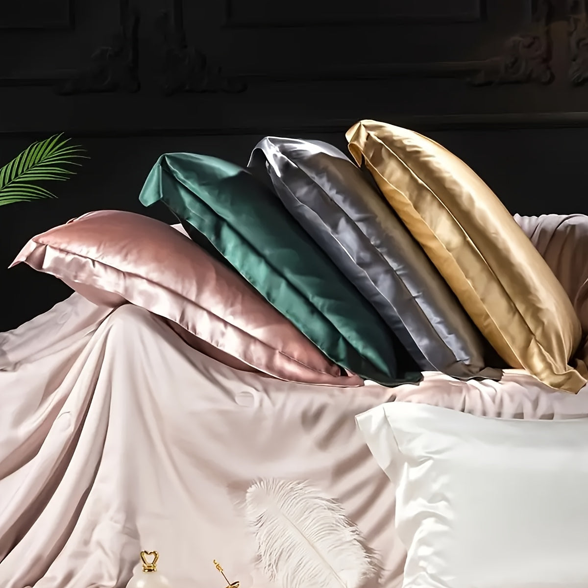 Silky Soft Machine Washable Pillowcase with Breathable Cooling Feel, Solid Color