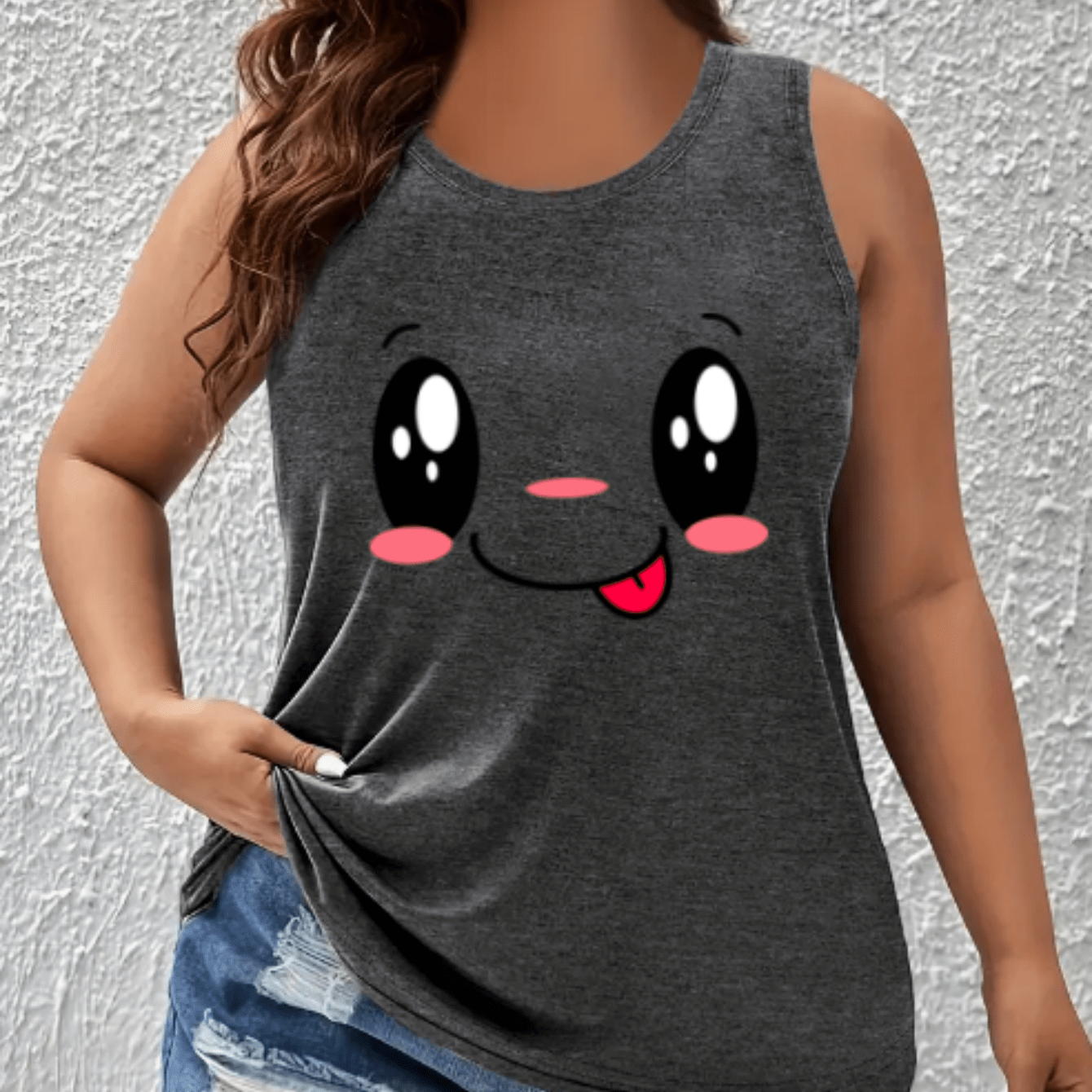 Women's Off-Shoulder Vest Top Polyester Blend Breathable Casual Summer