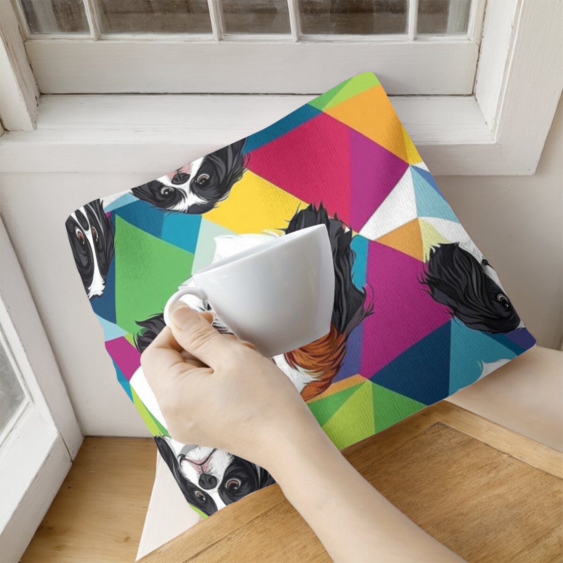 Two Scouring Pad Dish Cloths for Kitchen Cleaning Durable and Absorbent