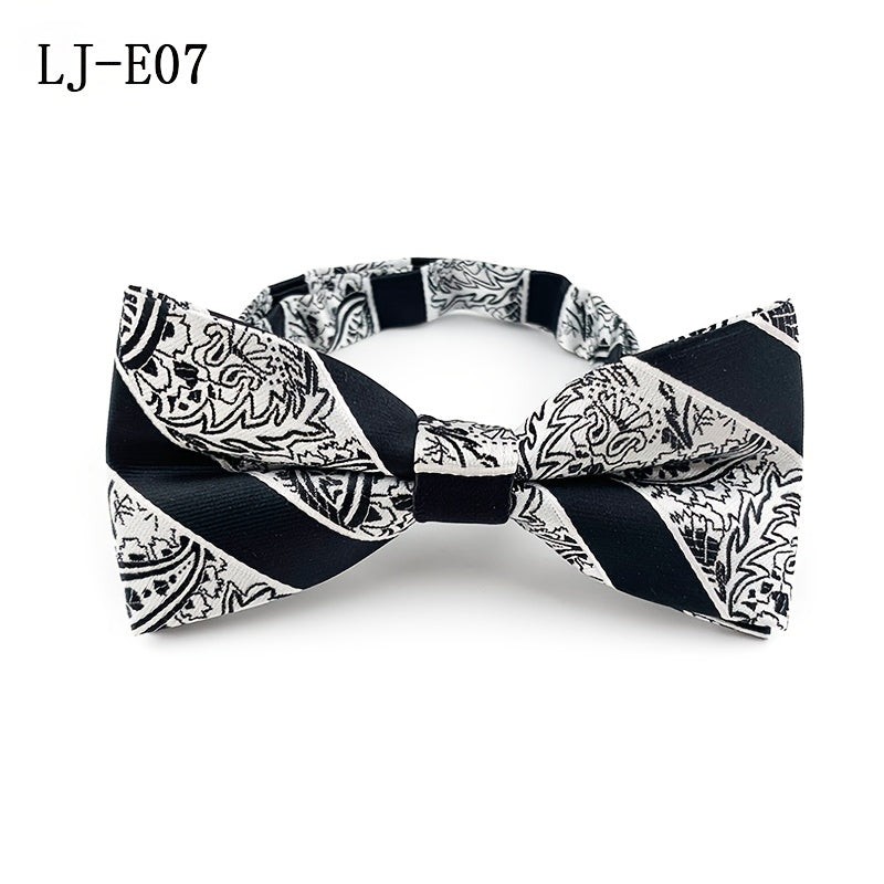 Men's Bow Tie Polyester Jacquard Fabric for Formal Events