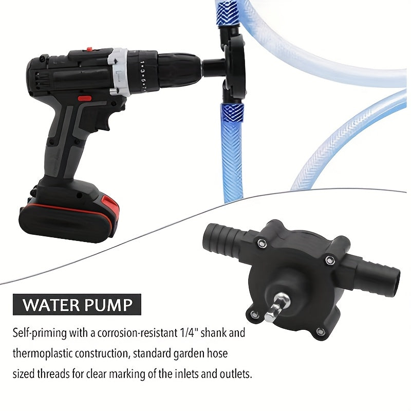 Juego de bomba de agua para taladro manual universal, herramienta de drenaje autocebante