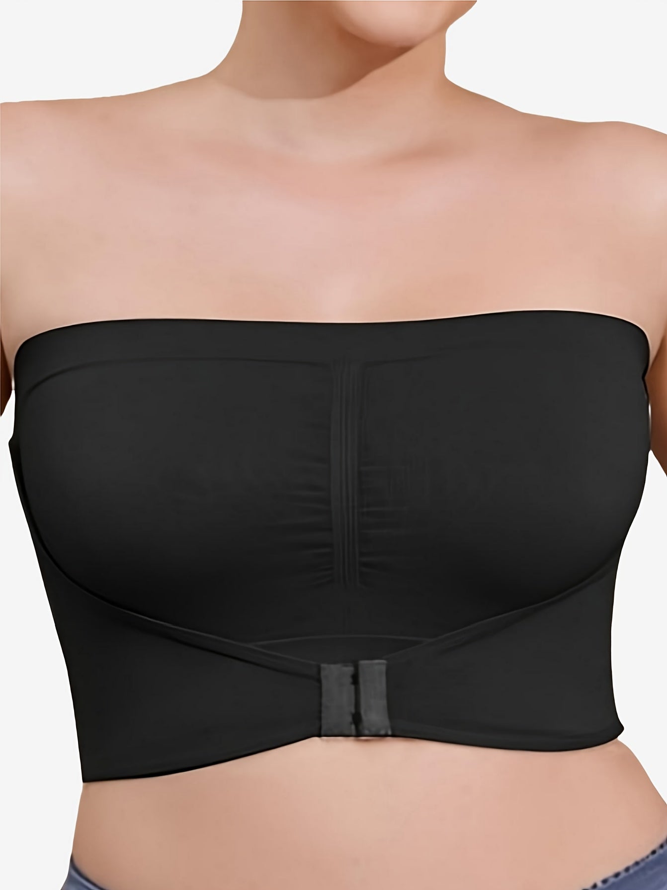 Спортивный бюстгальтер для женщин больших размеров без бретелек, с регулируемыми лямками, дышащий, без косточек, средняя поддержка