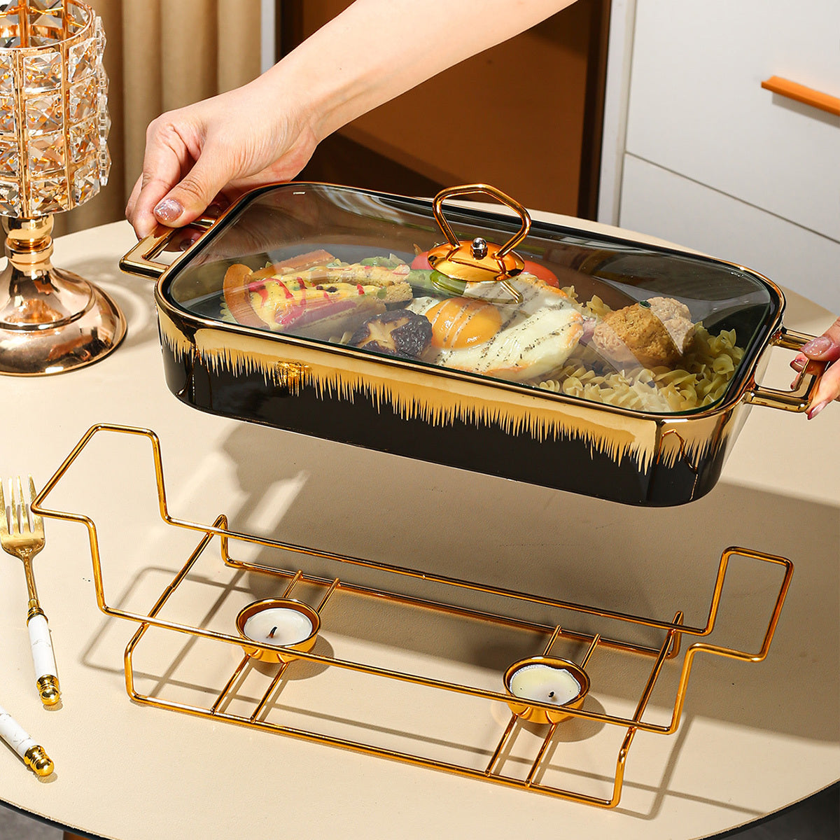 Ko'p funksiyali keramika pishirish va tayyorlash to'plami - Non, go'sht, zakuska, pizza uchun ajoyib | Uy oshxonalari, restoranlar va ochiq yig'ilishlar uchun mos | To'ylar, Tug'ilgan kunlar va Rojdestvo kabi bayramlar uchun ajoyib sovg'a