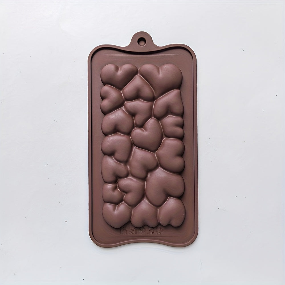 Silicone Heart-Shaped Chocolate Mold for Valentine's Day and Holidays BPA-Free 3D Love Design