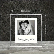 Acrylic Photo Frame for Mom Engraved Dear Mom I Love You Indoor Outdoor Decor