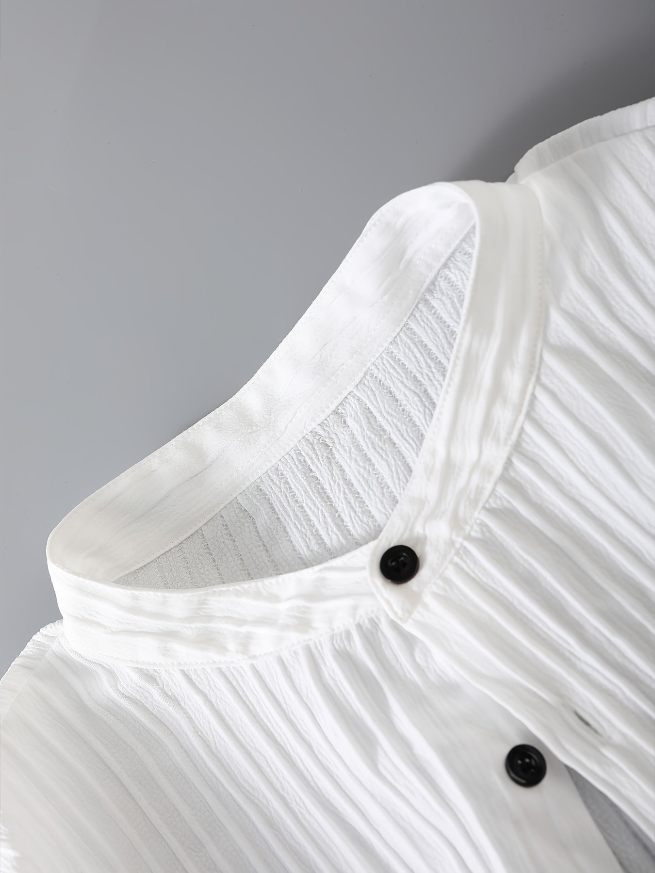 Men's Polyester Sweatsuit Set Casual Regular Fit Collared Shirt Drawstring Pants