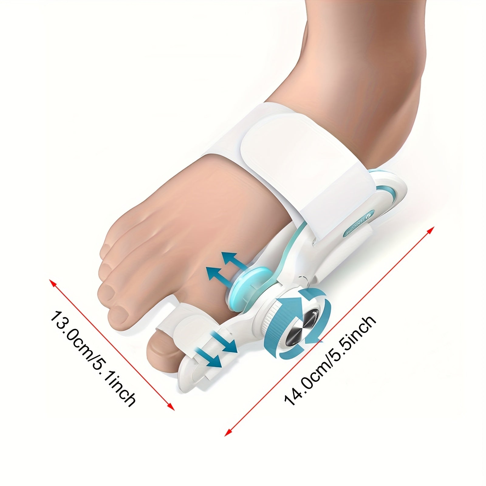 Adjustable Toe Corrector Hammer Toe Brace for Men and Women White Blue Orthopedic Splint