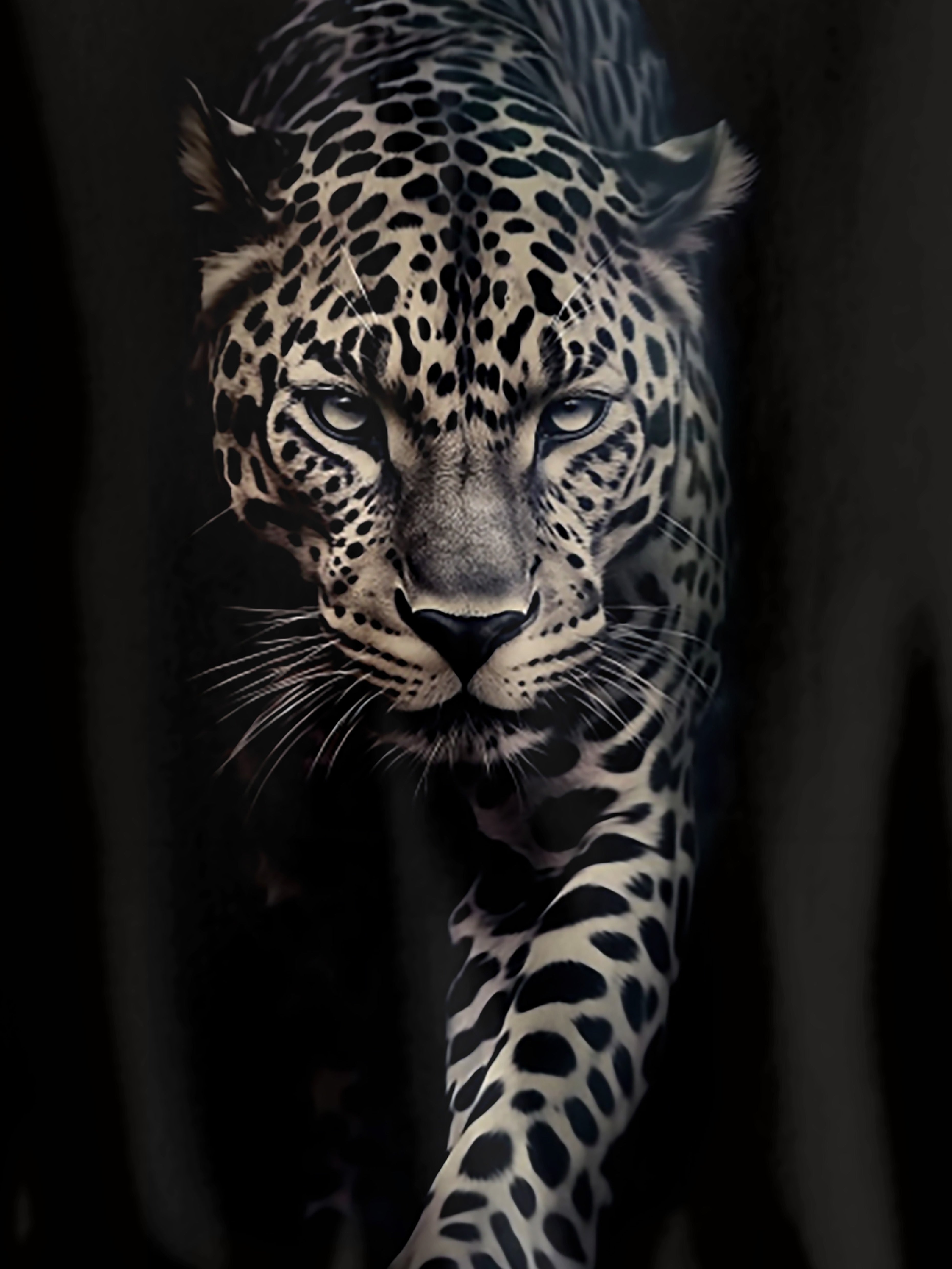 Plus Size Leopard Print T-Shirt for Women Casual Spring Summer Polyester Knit