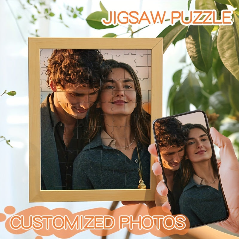 Custom Photo Puzzle Frame for Couples and Families High Definition Printing Wooden Frame