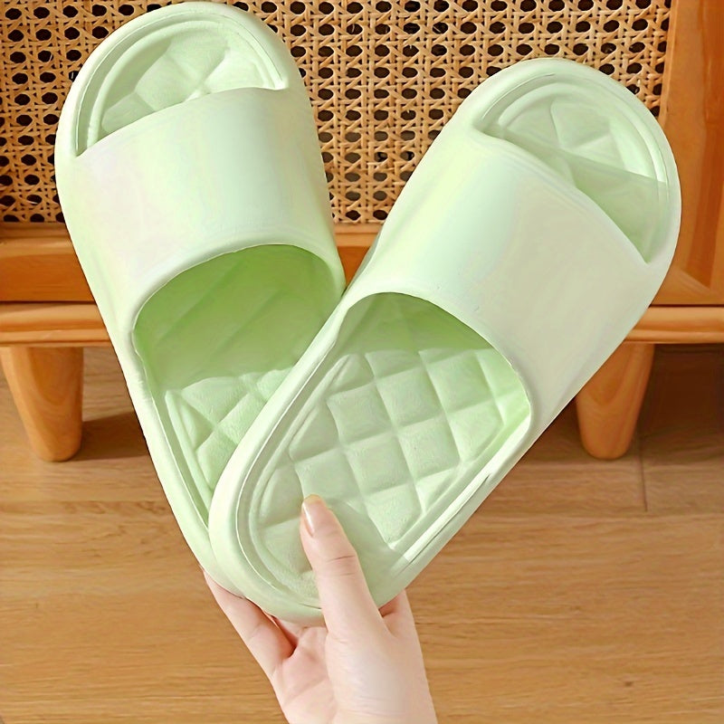 Women's Solid Color Casual Open Toe Slides for Indoor Home Use