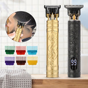 Cortapelos inalámbrico para hombres con recortadora de barba recargable y cuchilla T de espacio cero