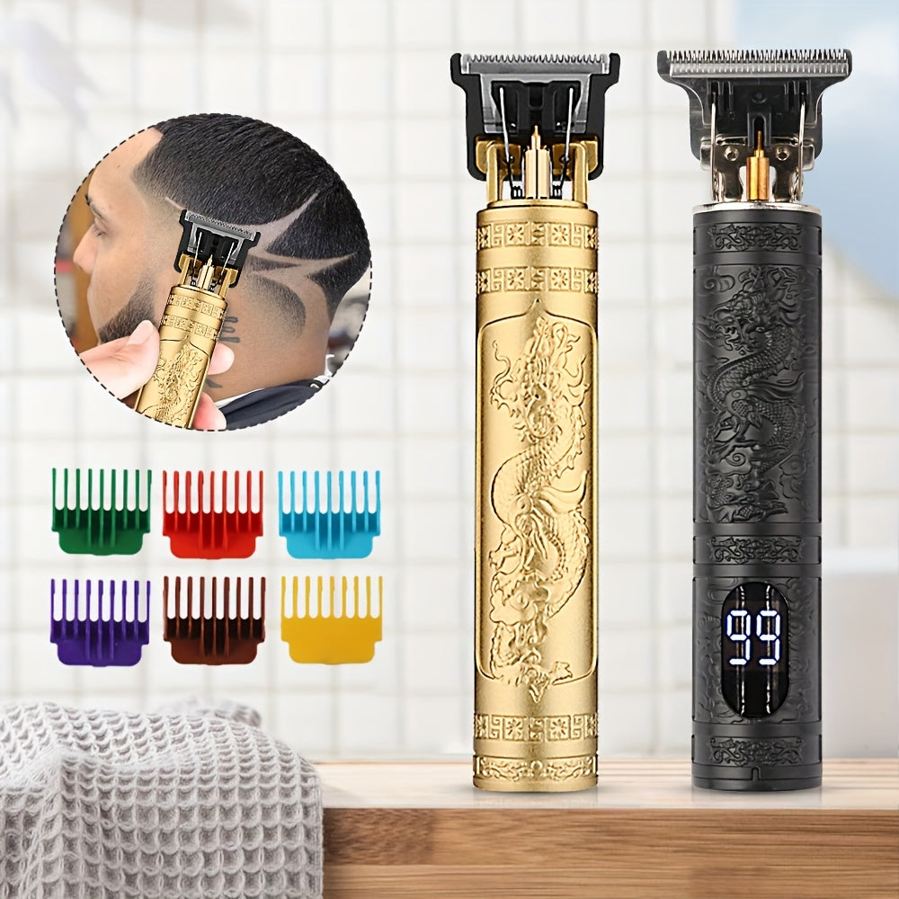 Cortapelos inalámbrico para hombres con recortadora de barba recargable y cuchilla T de espacio cero