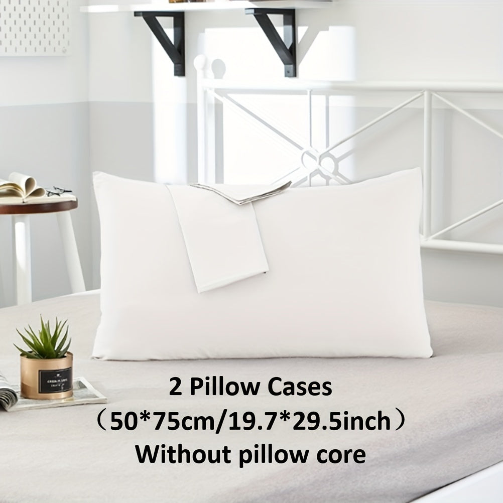 Polyester Pillowcases Set for Bedroom Breathable Soft Skin-Friendly