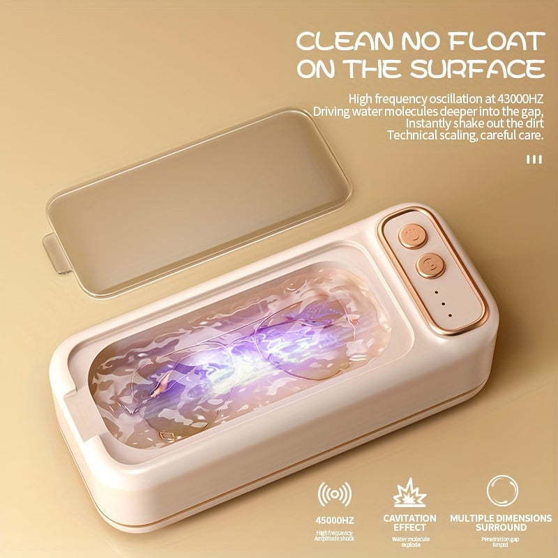 USB Rechargeable Jewelry and Eyeglass Cleaner High-Efficiency Vibration Home Use